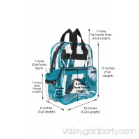 DALIX Small Clear Backpack Transparent PVC Security Security School Bag in Mint Green   
